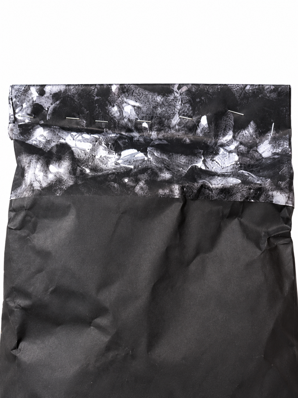 Charcoal bag closure detail