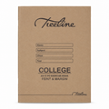 Treeline College A4 72-page exercise book with brown cover