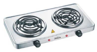 Sunbeam - Double Spiral Hotplate - Silver