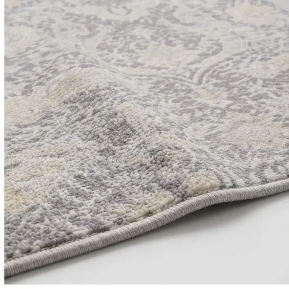 SMTE - Kristal Alin Runner Grey / Gold Rug - 80 x 300 cm Area Carpet ZULF14