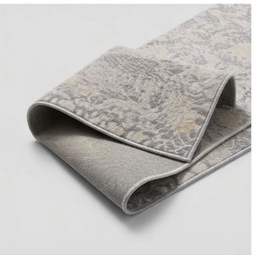 SMTE - Kristal Alin Runner Grey / Gold Rug - 80 x 300 cm Area Carpet ZULF14