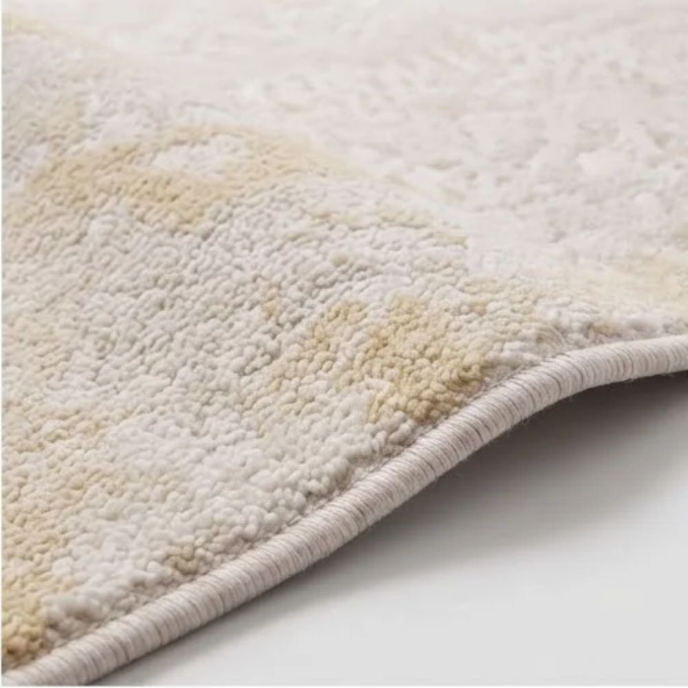 SMTE - Kristal Alin Runner Cream / Gold Rug - 80 x 300 cm Area Carpet ZULF13